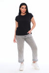Женская футболка КУЛИРКА Пенье короткий рукав (Черный) - Sailer