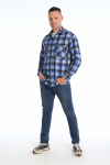 Мужская рубашка фланель - длинный рукав "Классик" 186-1П (Синий) - Sailer