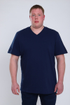 Мужская футболка КУЛИРКА - V (BIG-BIG плюс) (Темно-синий) - Sailer