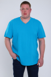 Мужская футболка КУЛИРКА - V (BIG - BIG плюс) (Бирюзовый) - Sailer