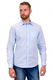 Мужская рубашка Премиум длинный рукав (Голубой) (Фото 1)
