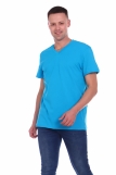 Мужская футболка КУЛИРКА - V (Бирюзовый) (Фото 1)
