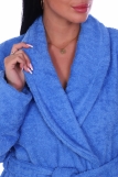 Женский халат махровый Сайлер (Темно-голубой) (Фото 4)