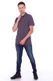 Мужская рубашка ПОЛО короткий рукав КОМПАКТ М-4 карман D3116 (Серый) (Фото 3)