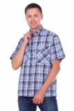 Мужская рубашка шотландка - короткий рукав "Классик" (В ассортименте) (Фото 8)