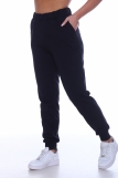 Женские брюки ФУТЕР 01 с манжетами (Черный) (Фото 5)