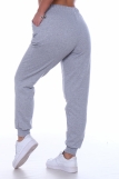 Женские брюки ФУТЕР 01 с манжетами (Серый меланж) (Фото 4)