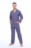 Мужская пижама ФЛАНЕЛЬ 017F-3 (Синий) (Фото 1)