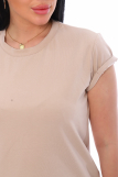 Женская футболка КУЛИРКА Пенье короткий рукав (Бежевый) (Фото 4)