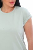 Женская футболка КУЛИРКА Пенье короткий рукав (Зелёный) (Фото 4)