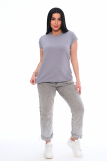 Женская футболка КУЛИРКА Пенье короткий рукав (Серый) (Фото 1)