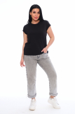 Женская футболка КУЛИРКА Пенье короткий рукав (Черный) (Фото 1)