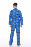 Мужская пижама ФЛАНЕЛЬ, 3153 вид 2 (Синий) (Фото 2)