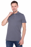 Мужская рубашка ПОЛО короткий рукав М-1 КОМПАКТ (Серый) (Фото 2)