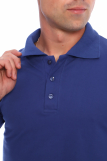 Мужская рубашка ПОЛО длинный рукав М-2 КОМПАКТ (Индиго) (Фото 4)