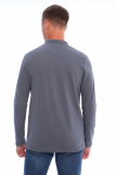 Мужская рубашка ПОЛО длинный рукав М-2 КОМПАКТ (Серый) (Фото 2)