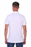 Мужская рубашка ПОЛО короткий рукав М-1 КОМПАКТ (Белый) (Фото 2)