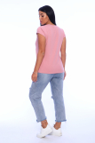 Женская футболка КУЛИРКА Пенье короткий рукав (Розовый) (Фото 3)