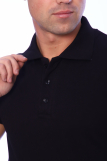 Мужская рубашка ПОЛО короткий рукав М-1 КОМПАКТ (Черный) (Фото 5)