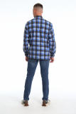Мужская рубашка фланель - длинный рукав "Классик" 186-1П (Синий) (Фото 3)