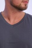 Мужская футболка КУЛИРКА - V, D3108 (Темно-серый) (Фото 4)