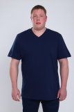 Мужская футболка КУЛИРКА - V (BIG-BIG плюс) (Темно-синий) (Фото 1)