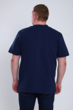 Мужская футболка КУЛИРКА - V (BIG-BIG плюс) (Темно-синий) (Фото 3)