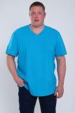 Мужская футболка КУЛИРКА - V (BIG - BIG плюс) (Бирюзовый) (Фото 1)