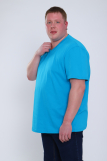 Мужская футболка КУЛИРКА - V (BIG - BIG плюс) (Бирюзовый) (Фото 3)