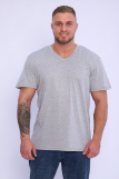 Мужская футболка КУЛИРКА - V (Серый меланж) (Фото 1)