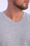 Мужская футболка КУЛИРКА - V (Серый меланж) (Фото 4)