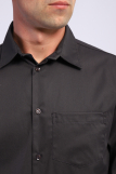 Мужская рубашка Премиум длинный рукав (Графит) (Фото 5)