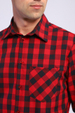 Мужская рубашка Премиум длинный рукав (Красная клетка) (Фото 4)