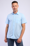 Мужская рубашка Премиум короткий рукав (Голубой) (Фото 1)