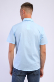 Мужская рубашка Премиум короткий рукав (Голубой) (Фото 3)