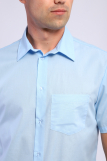 Мужская рубашка Премиум короткий рукав (Голубой) (Фото 4)