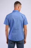 Мужская рубашка Премиум короткий рукав (Синий) (Фото 3)