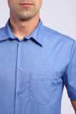 Мужская рубашка Премиум короткий рукав (Синий) (Фото 4)