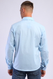Мужская рубашка Премиум длинный рукав (Голубой) (Фото 4)