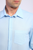 Мужская рубашка Премиум длинный рукав (Голубой) (Фото 5)
