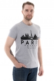 Мужская футболка Paris (Серый меланж) (Фото 2)