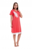 Женская ночная сорочка ВИСКОЗА - V - коралл (Фото 2)