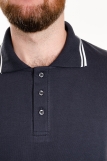 Мужская рубашка ПОЛО короткий рукав КОМПАКТ М-3 полоса D3120 (Серый) (Фото 3)