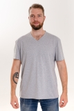 Мужская футболка КУЛИРКА - V (Серый меланж) (Фото 1)