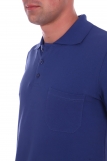 Мужская рубашка ПОЛО короткий рукав КОМПАКТ М-4 карман D3153 (Индиго) (Фото 2)