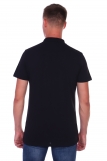 Мужская рубашка ПОЛО короткий рукав М-1 (Черный) (Фото 2)