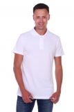 Мужская рубашка ПОЛО короткий рукав М-1 (Белый) (Фото 1)