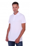 Мужская рубашка ПОЛО короткий рукав М-1 (Белый) (Фото 3)