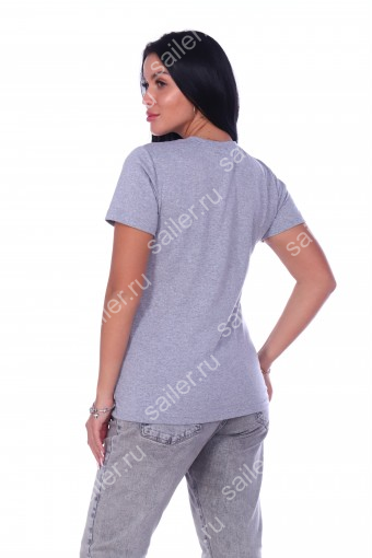 Женская футболка КУЛИРКА (Серый меланж) (Фото 2)