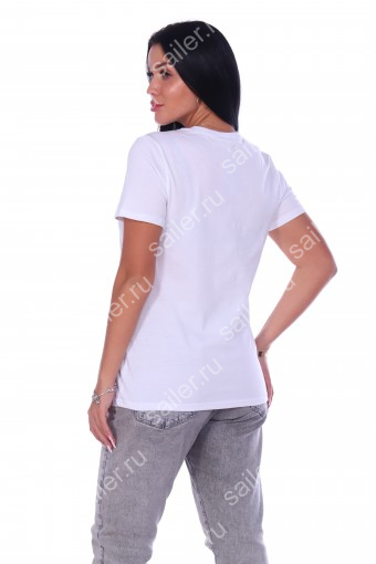 Женская футболка КУЛИРКА (Белый) (Фото 2)